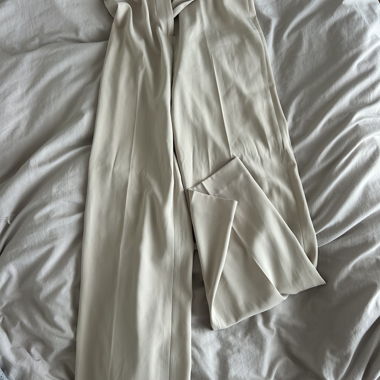 Beige Stoffhose