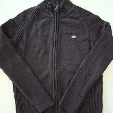 Pull zippé Lacoste noir