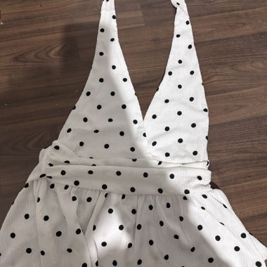 Punkte-Top mit Neckholder