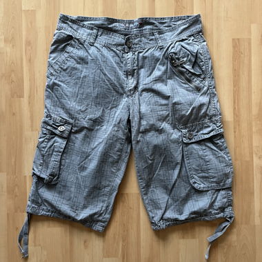 Grey cargo shorts