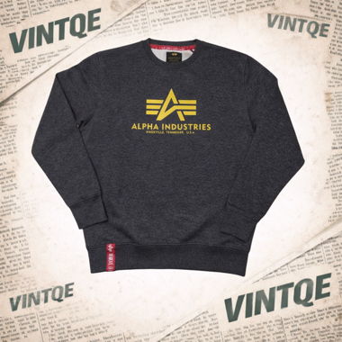 Alpha Industries Crewneck grigio – Stampa Logo