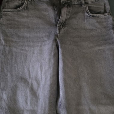 Grey Wideleg 3/4 Jeans