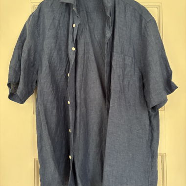 Blue Linen Shirt XL
