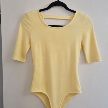 Body jaune manches 3/4