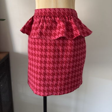 Gonna ASOS con peplum pied de poule, Taglia 42 
