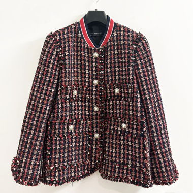 Zara Woman Boucle Tweed Blazer