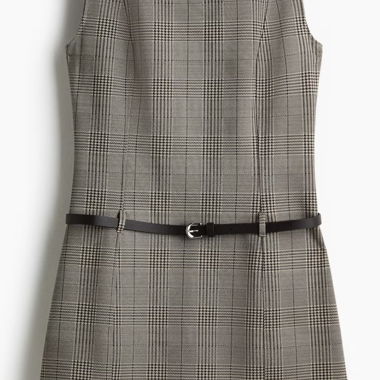 Ärmelloses Kleid mit Karomuster – Grösse XXS