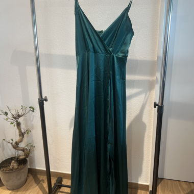 Abito da sera in raso teal Shein
