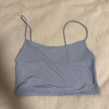 Bershka Blaues Crop-Top / Grösse M