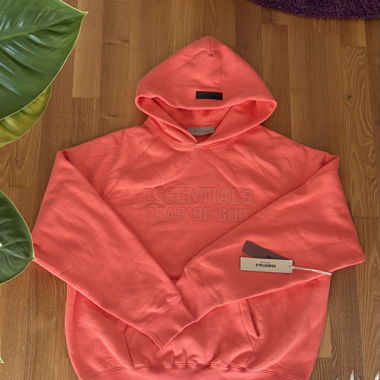 Fear of God Essentials Hoodie Coral – Size M