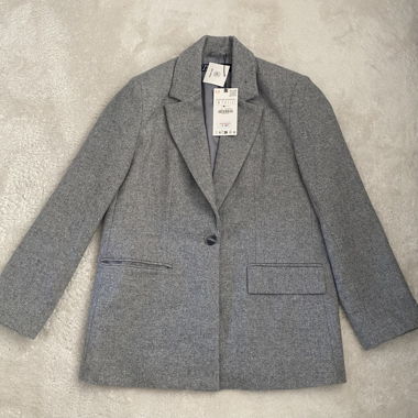 ZARA Blazer Grau Meliert - Grösse S