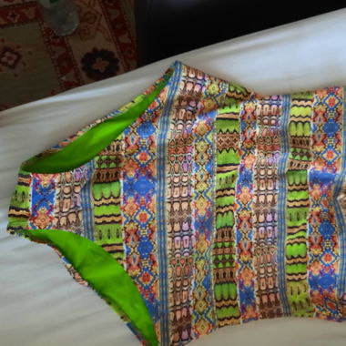 maillot de bain multicolore,  en bandeau, T 42