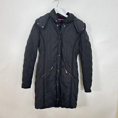 Manteau à capuche matelassé noir Desigual