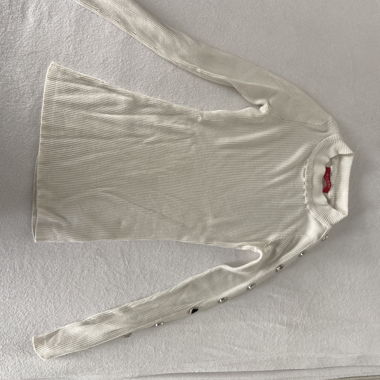 Ribbed long-sleeve top