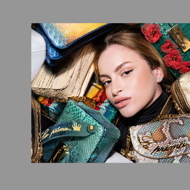 NEW Luxury Authentic Python made in Italy bag