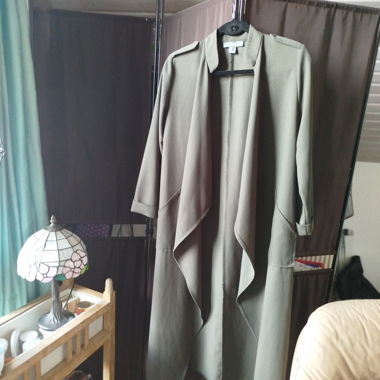 Cappotto lungo verde scuro, taglia S/M