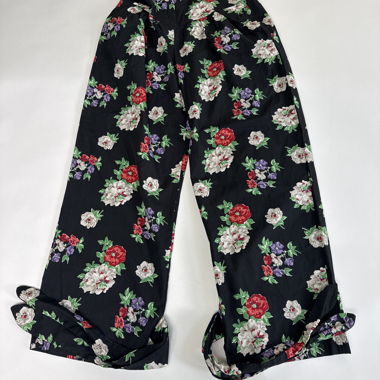 Zara Floral Wide-Leg Pants