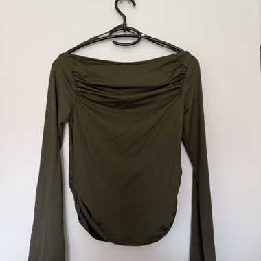 Olive Green Long-Sleeve Top