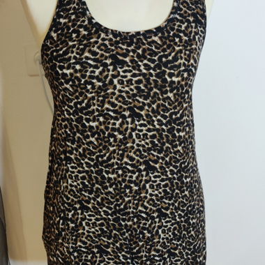 Top leopard con pizzo