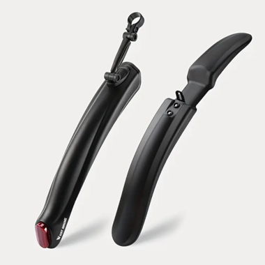 Rear bike mudguard with reflector