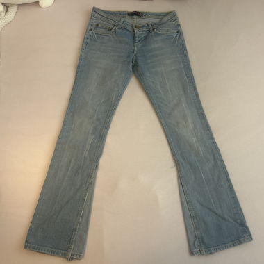 vintage light washed flare jeans