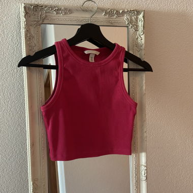 Pink Ribbed Tank Top