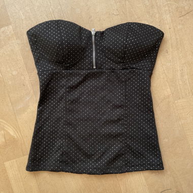 Top bustier noir