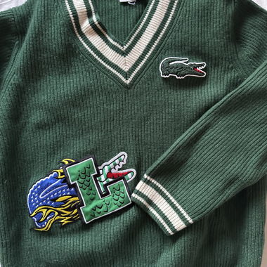 Maglione in maglia Lacoste verde