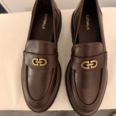 Braune Leder-Loafer