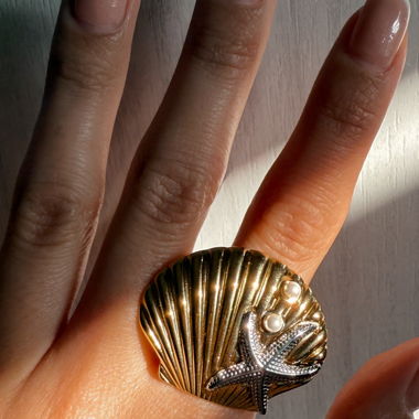 SHELL GOLD RING