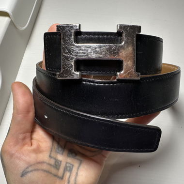HERMES Original Gürtel Schwarz