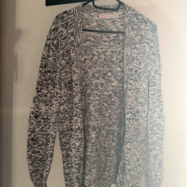 Cardigan en maille gris