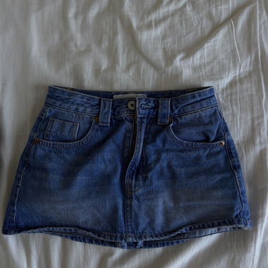 Stradivarius denim mini skirt