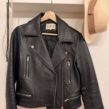 Bikerjacke/Lederjacke Claudie Pierlot, Lammleder