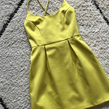 Robe mini jaune doré vintage de Topshop