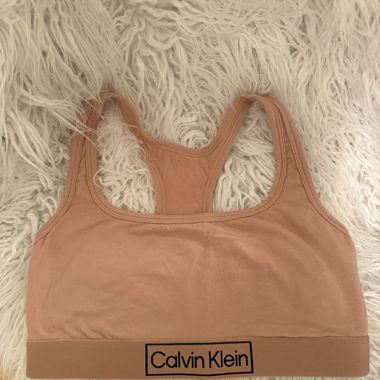 Calvin Klein sports bra / bralette nude L