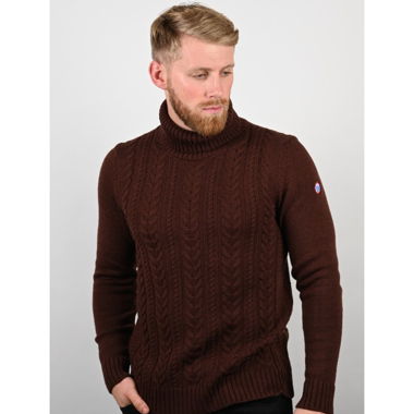 Galucebo Pullover Chamonix Cioccolato 100% Mérinos NUOVO