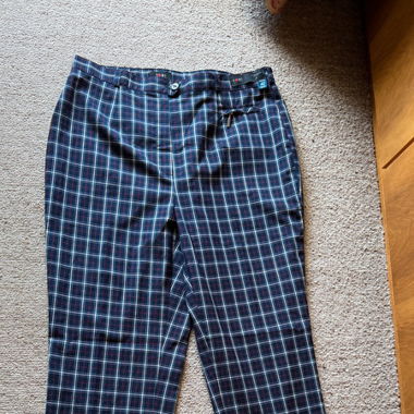 Pantaloni Vintage a Quadri Blu