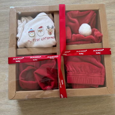 Set Natale neonato MANOR 4 pezzi, taglia 62