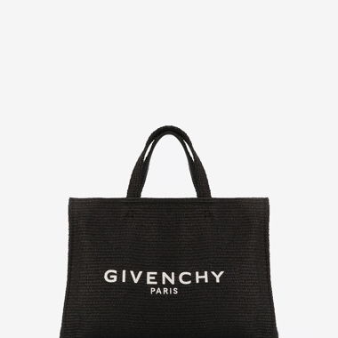 GIVENCHY PARIS Embroidered raffia tote bag