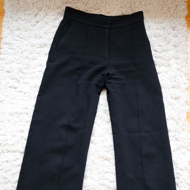 Pantaloni in tessuto neri a vita alta