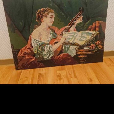 Quadro donna con liuto