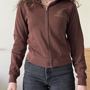 Veste marron avec imprimé