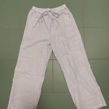 Gestreifte Leinenhose, Grösse M