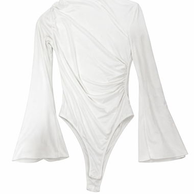 White long-sleeve bodysuit