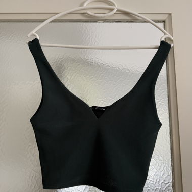 ZARA Dark Green Crop Top
