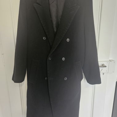 Cappotto lungo nero in lana L/Xl