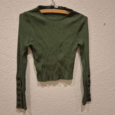 Pull long à manches Zara côtelé