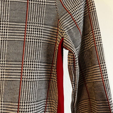 Pull&Bear checked dress in grey and red
