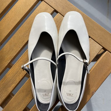 Zara White Ballerinas